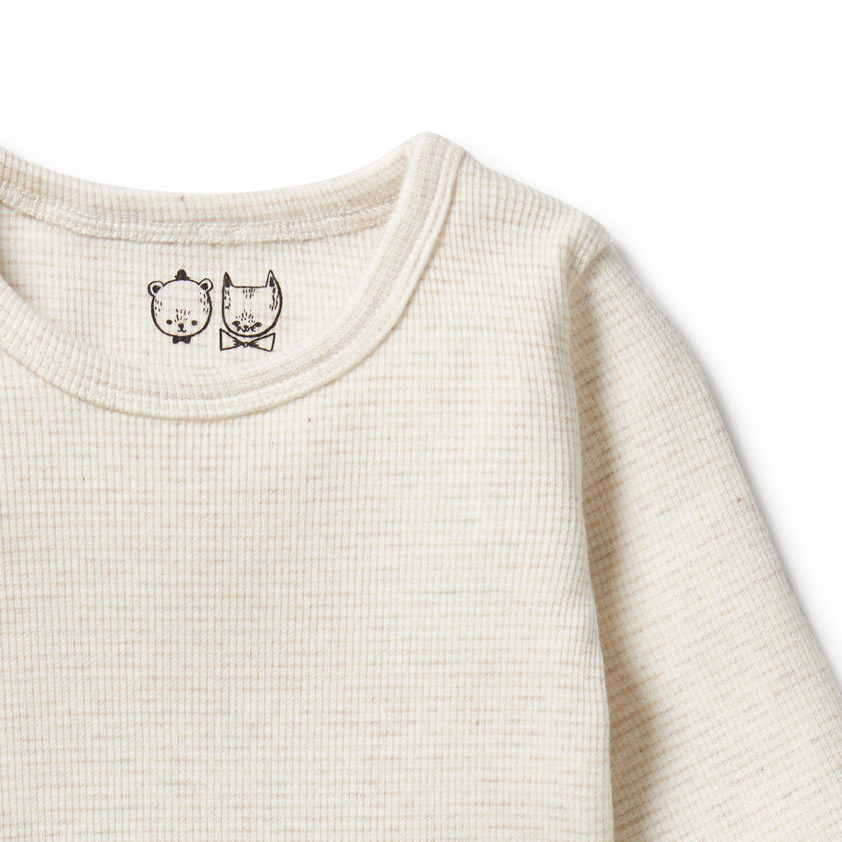 Organic Stripe Rib Long Sleeved Top