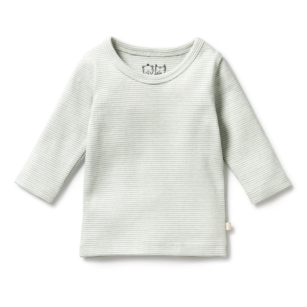 Organic Stripe Rib Long Sleeved Top | W+F