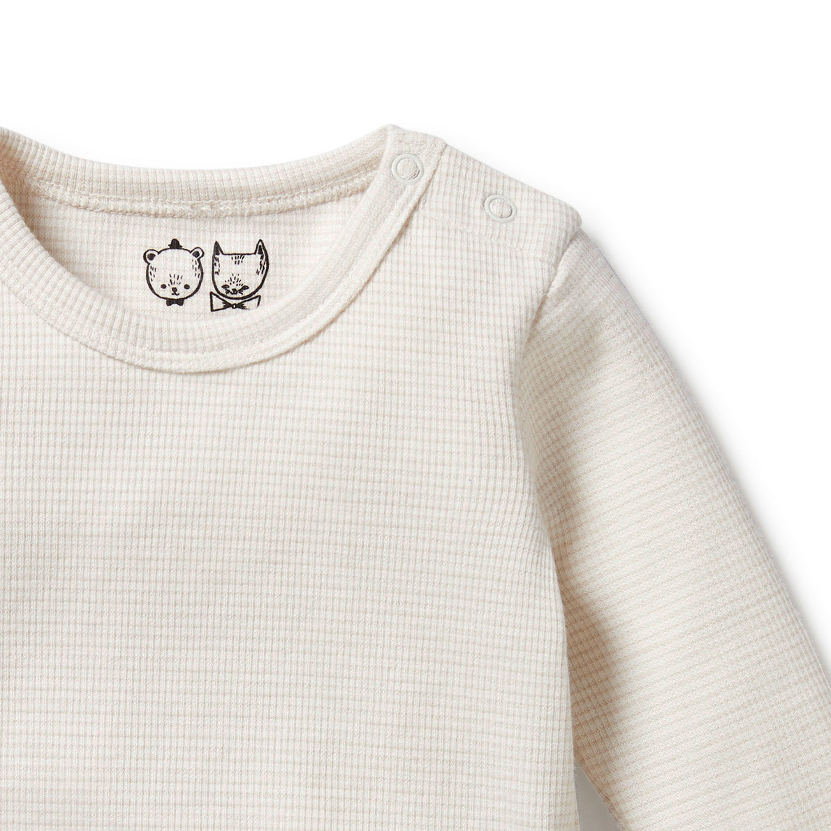 Organic Stripe Rib Long Sleeved Bodysuit