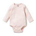 Organic Stripe Rib Long Sleeved Bodysuit