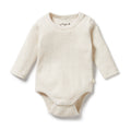 Organic Stripe Rib Long Sleeved Bodysuit