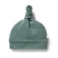 Pine Green Organic Waffle Knot Hat