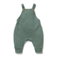 Pine Green Organic Waffle Overall