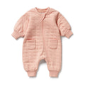 Pretty Pink Organic Quilted Growsuit