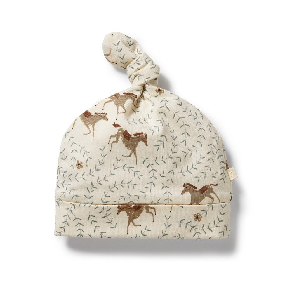 Trixie Horse Organic Knot Hat by Wilson and Frenchy – made from organic cotton