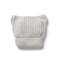 Grey Melange Organic Knitted Bear Hat