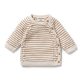 Cinnamon Stripe Organic Knitted Kimono Cardigan