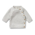 Grey Melange Organic Knitted Kimono Cardigan