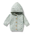 Moss Speckle Organic Knitted Cable Jacket