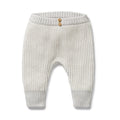 Grey Melange and Oatmeal Organic Knitted Legging