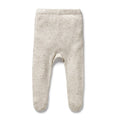 Cookie and Cream Organic Knitted Legging with Feet