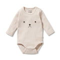 Dusty Rose Organic Rib Long Sleeved Bodysuit