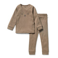 Walnut Organic Rib Long Sleeved Pyjamas