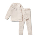 Dusty Rose Organic Rib Long Sleeved Pyjamas