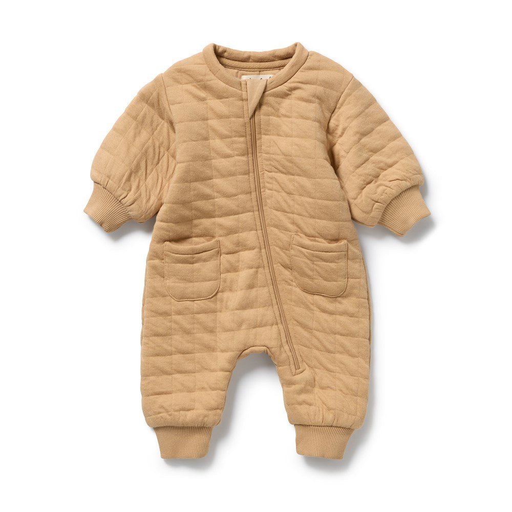 Honey Fawn Organic Quilted Growsuit