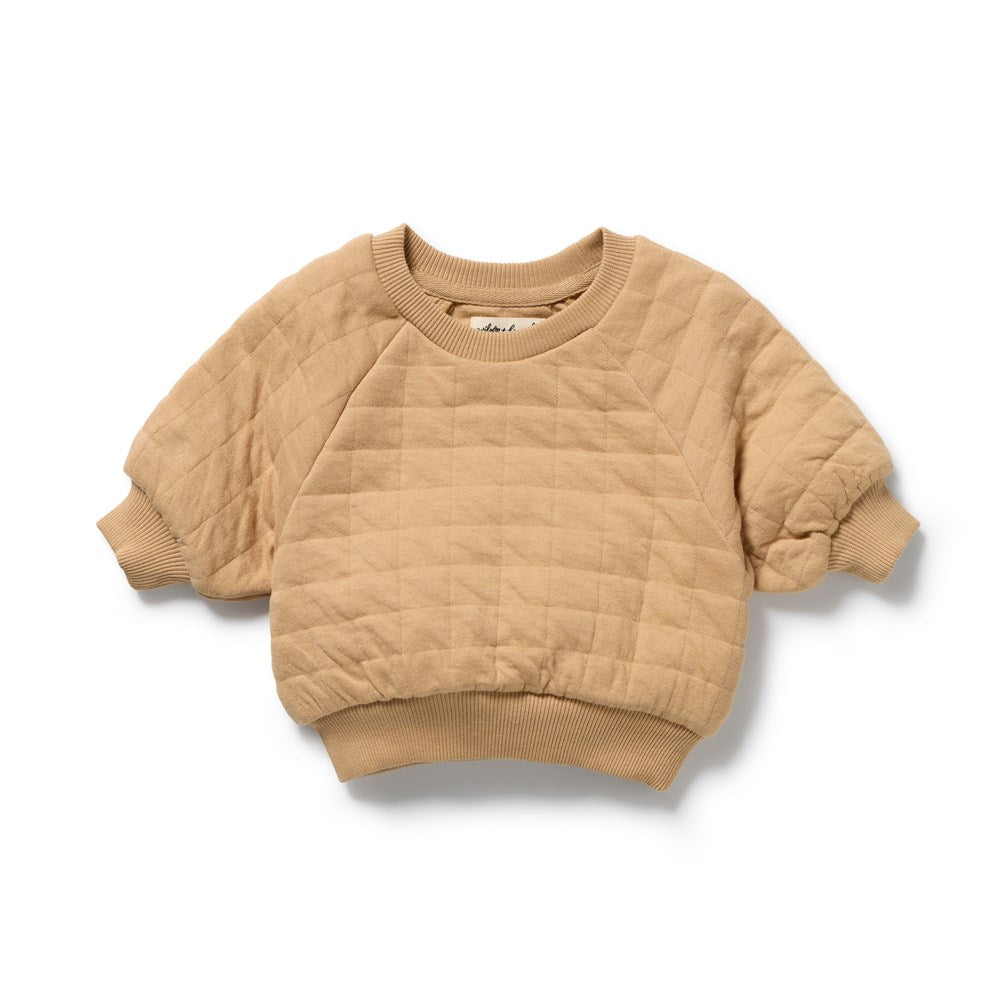 Honey Fawn Organic Quilted Sweat