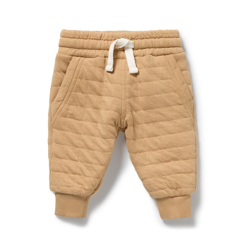 Honey Fawn Organic Quilted Sweat Pant