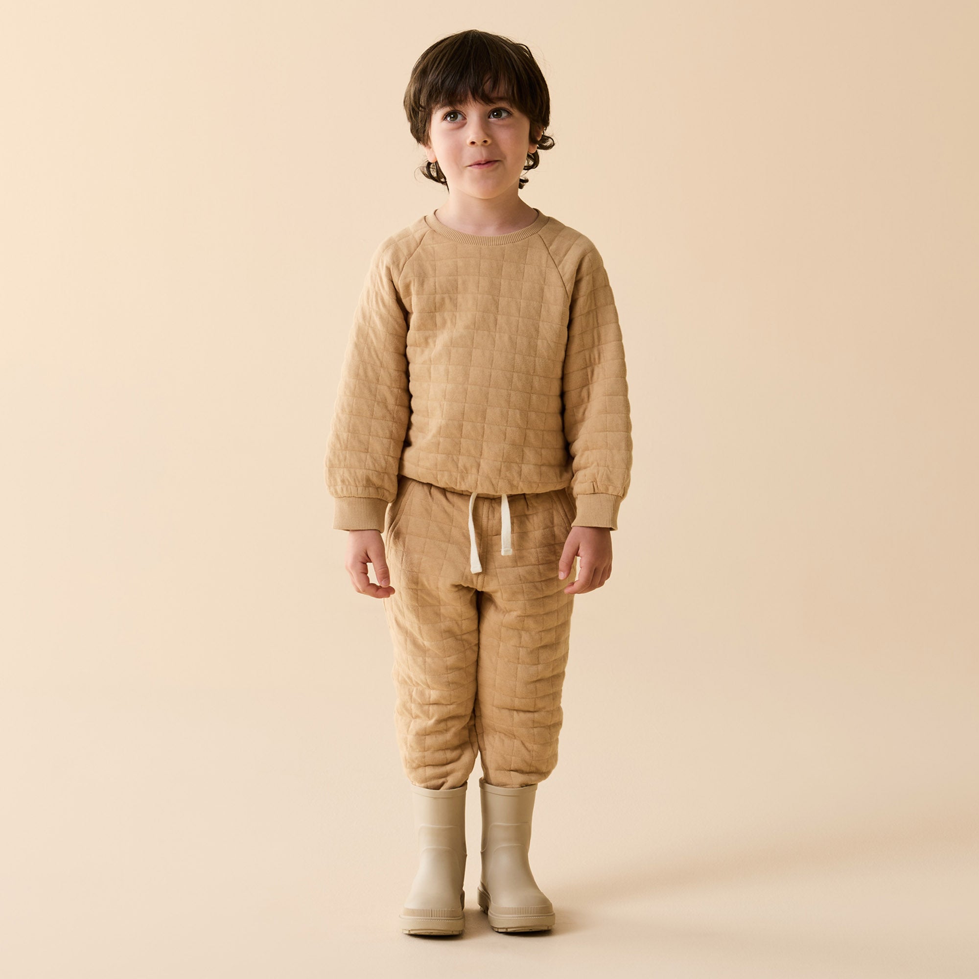 Honey Fawn Organic Quilted Sweat Pant