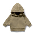 Olive Organic Terry Hooded Garment Dyed Sweat