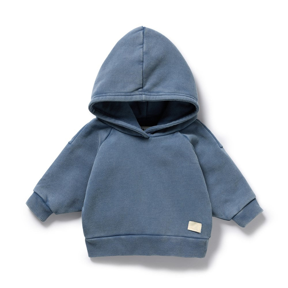Twilight Blue Organic Terry Hooded Sweat