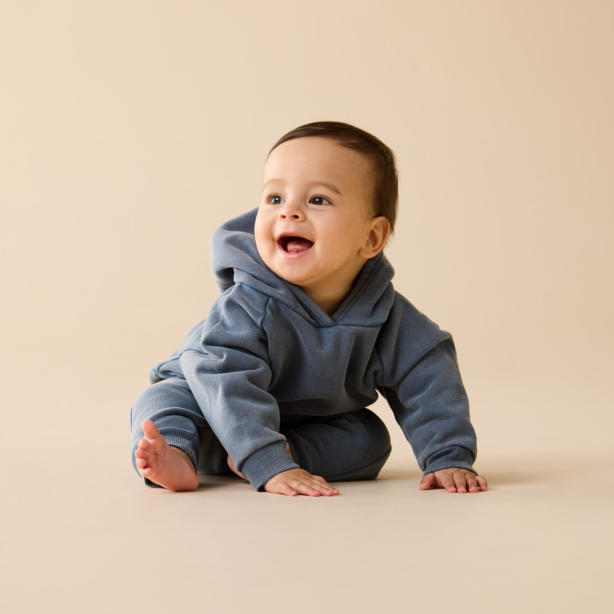 Twilight Blue Organic Terry Hooded Sweat