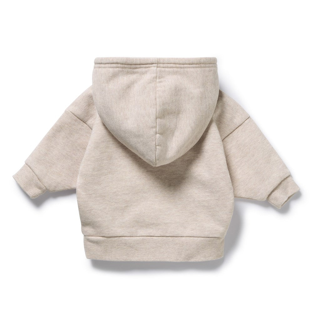 Oatmeal Organic Terry Hooded Sweat