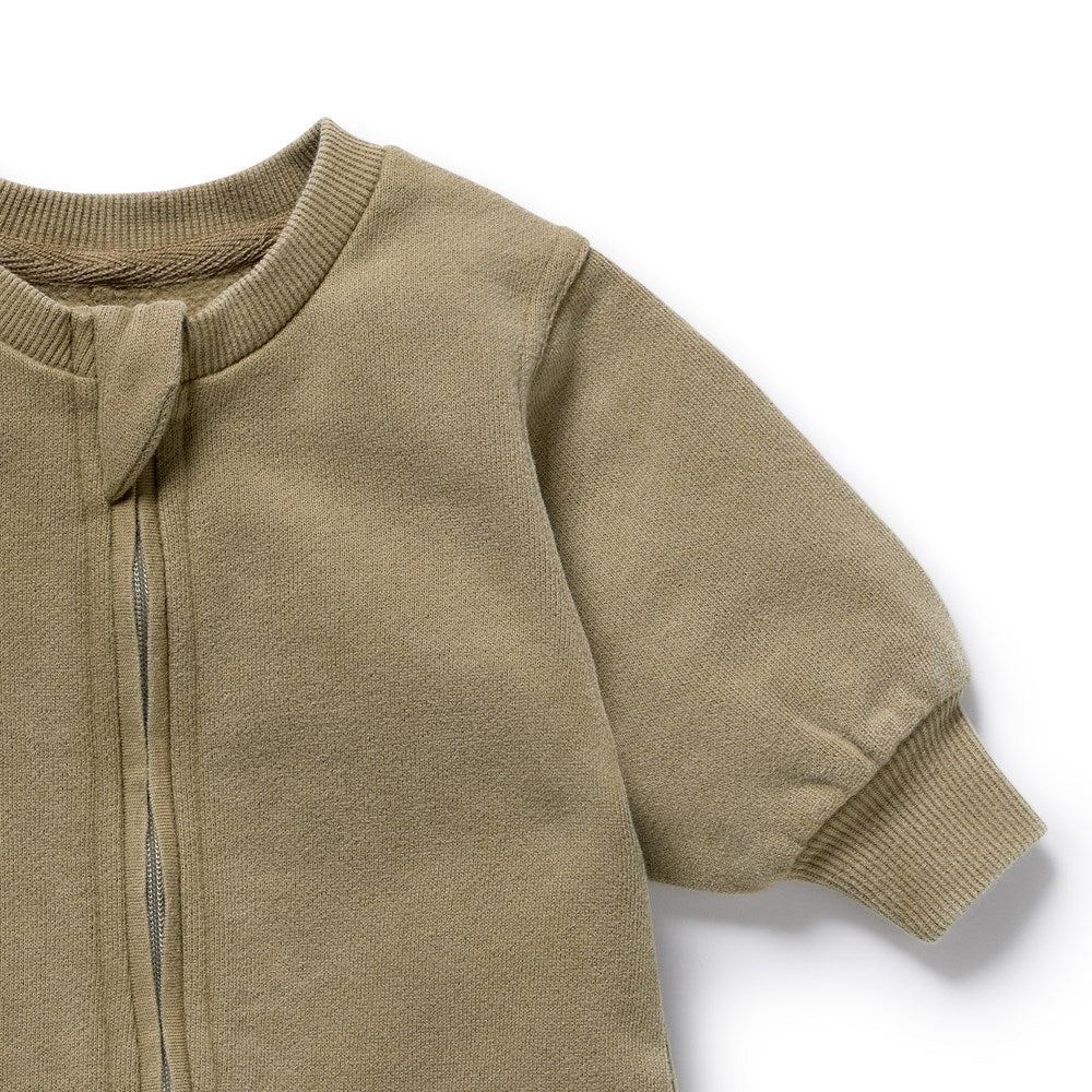 Olive Organic Terry Growsuit
