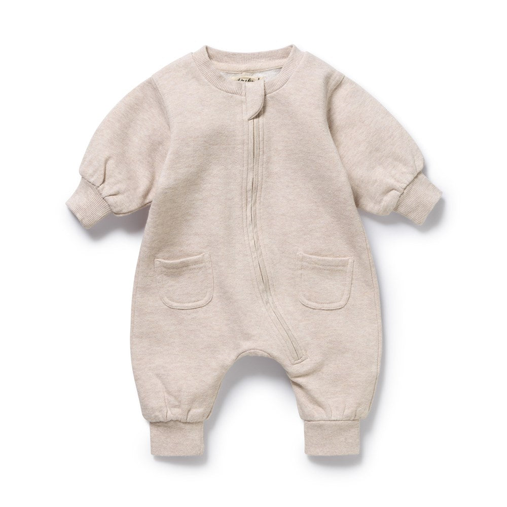 Oatmeal Organic Terry Growsuit