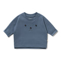 Twilight Blue Organic Rib long-sleeved Top