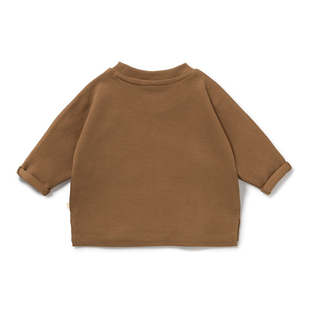 Nutmeg Organic Rib long-sleeved Top