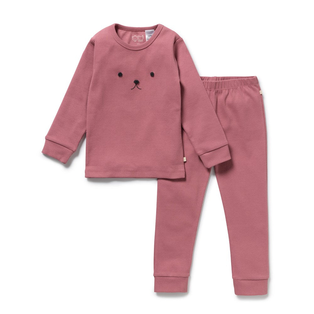 Plum Organic Rib Long Sleeved Pyjamas