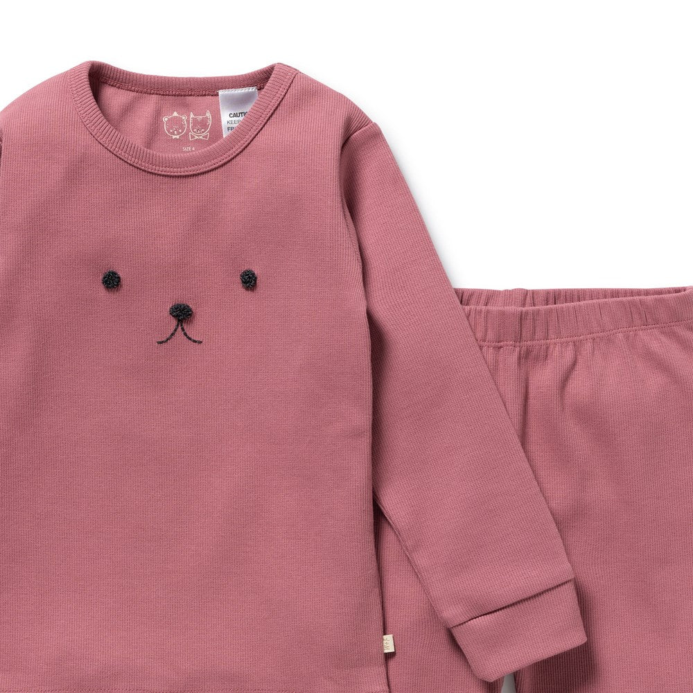 Plum Organic Rib Long Sleeved Pyjamas