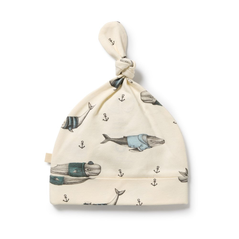 Woolly Whales Organic Knot Hat