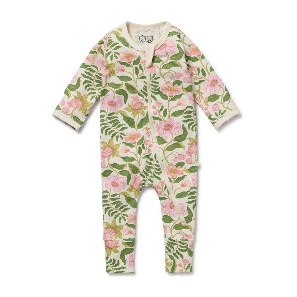 Ma Fleur Organic Zipsuit with Feet