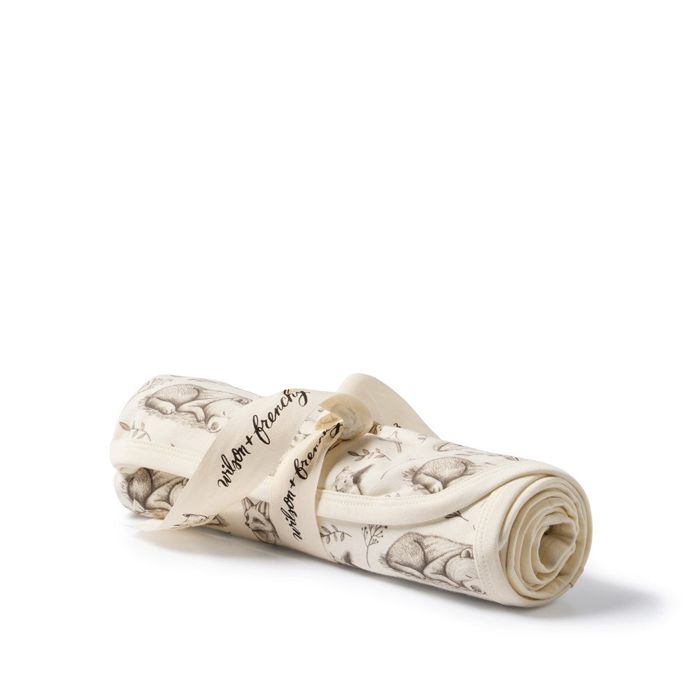 Foxglove Forest Organic Bunny Rug