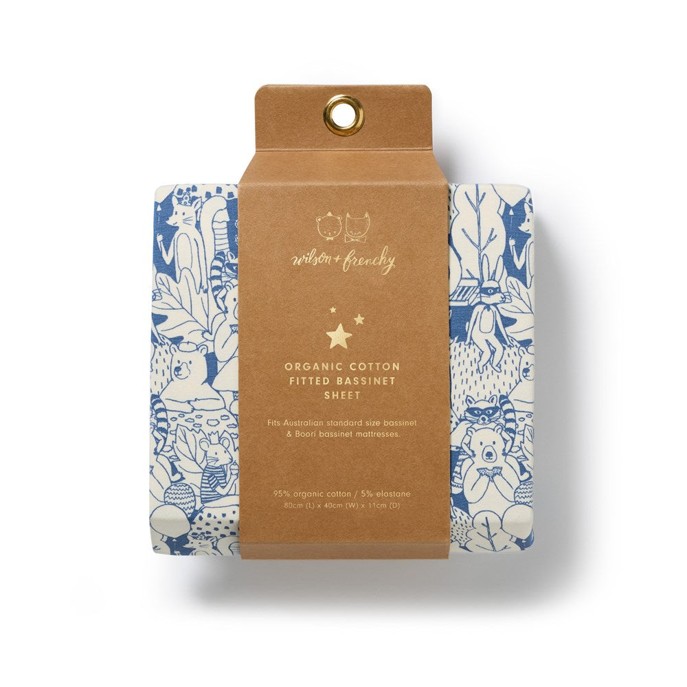 Woodland Adventures Organic Bassinet Sheet