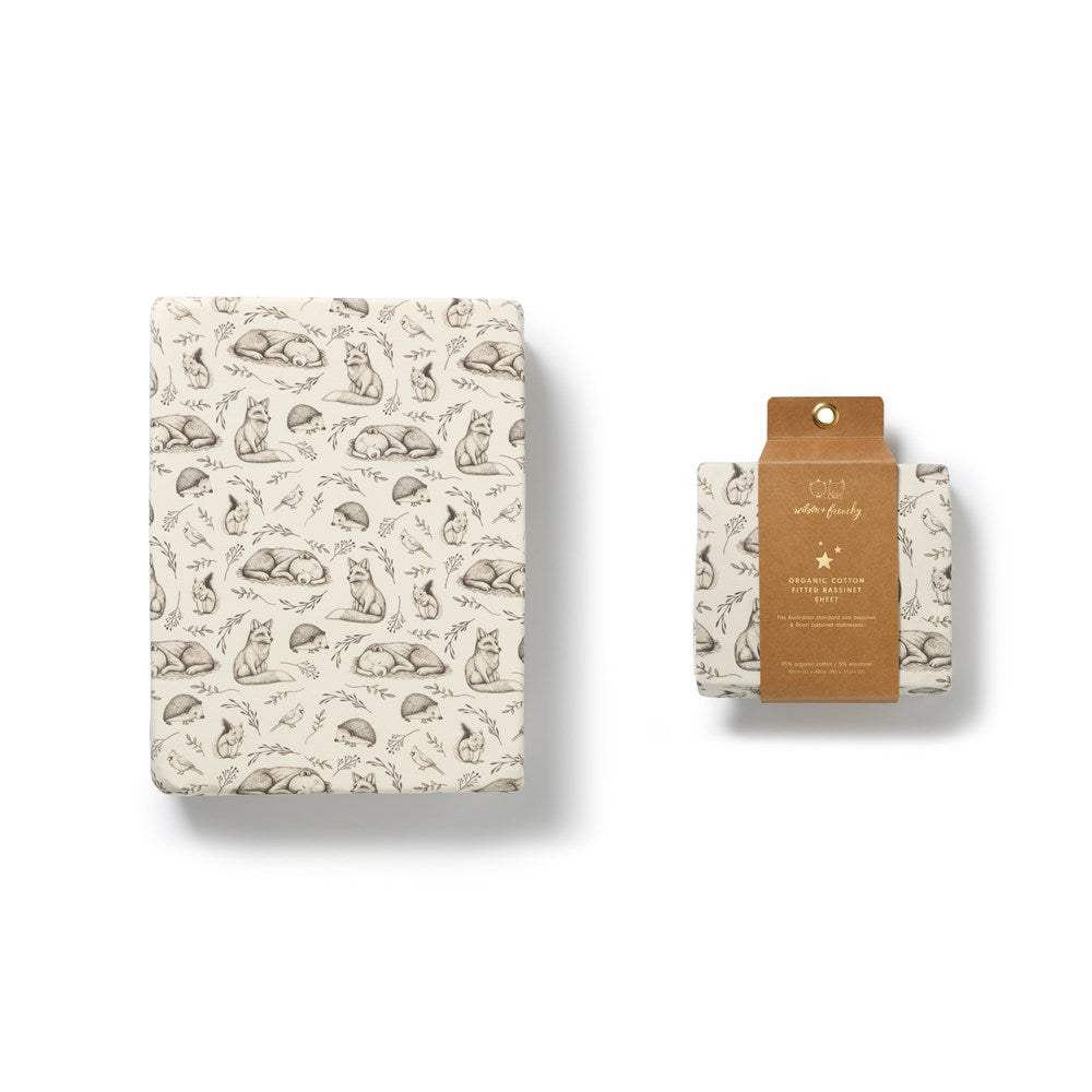 Foxglove Forest Organic Bassinet Sheet