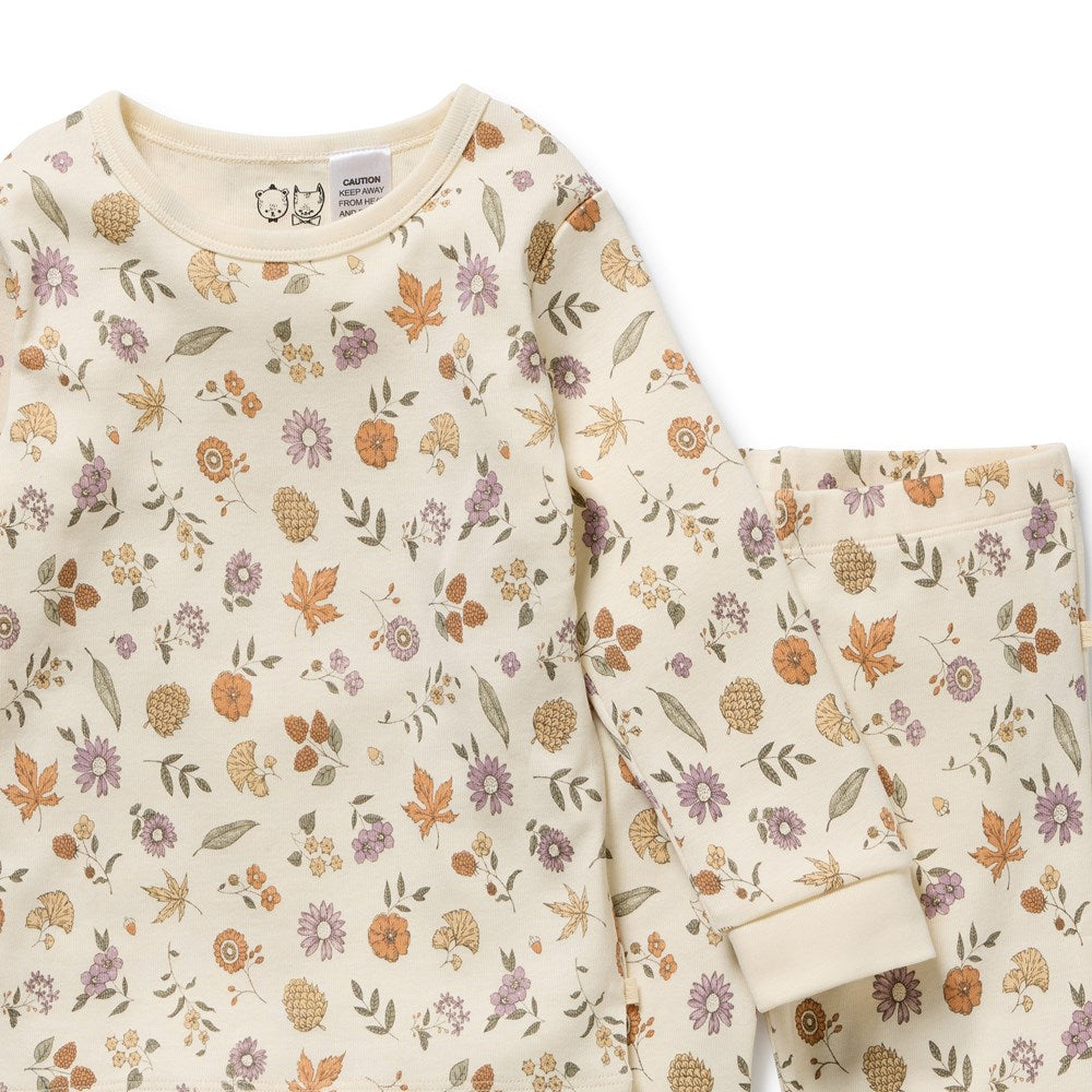 Maple Glow Organic Long Sleeved Pyjamas