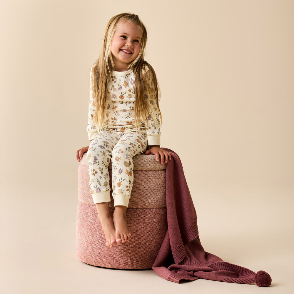 Maple Glow Organic Long Sleeved Pyjamas | Kids sleepwear | W+F