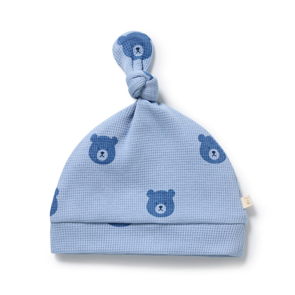 Bear Hugs Organic Waffle Knot Hat