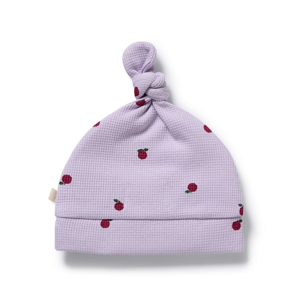 Berry Plums Organic Waffle Knot Hat