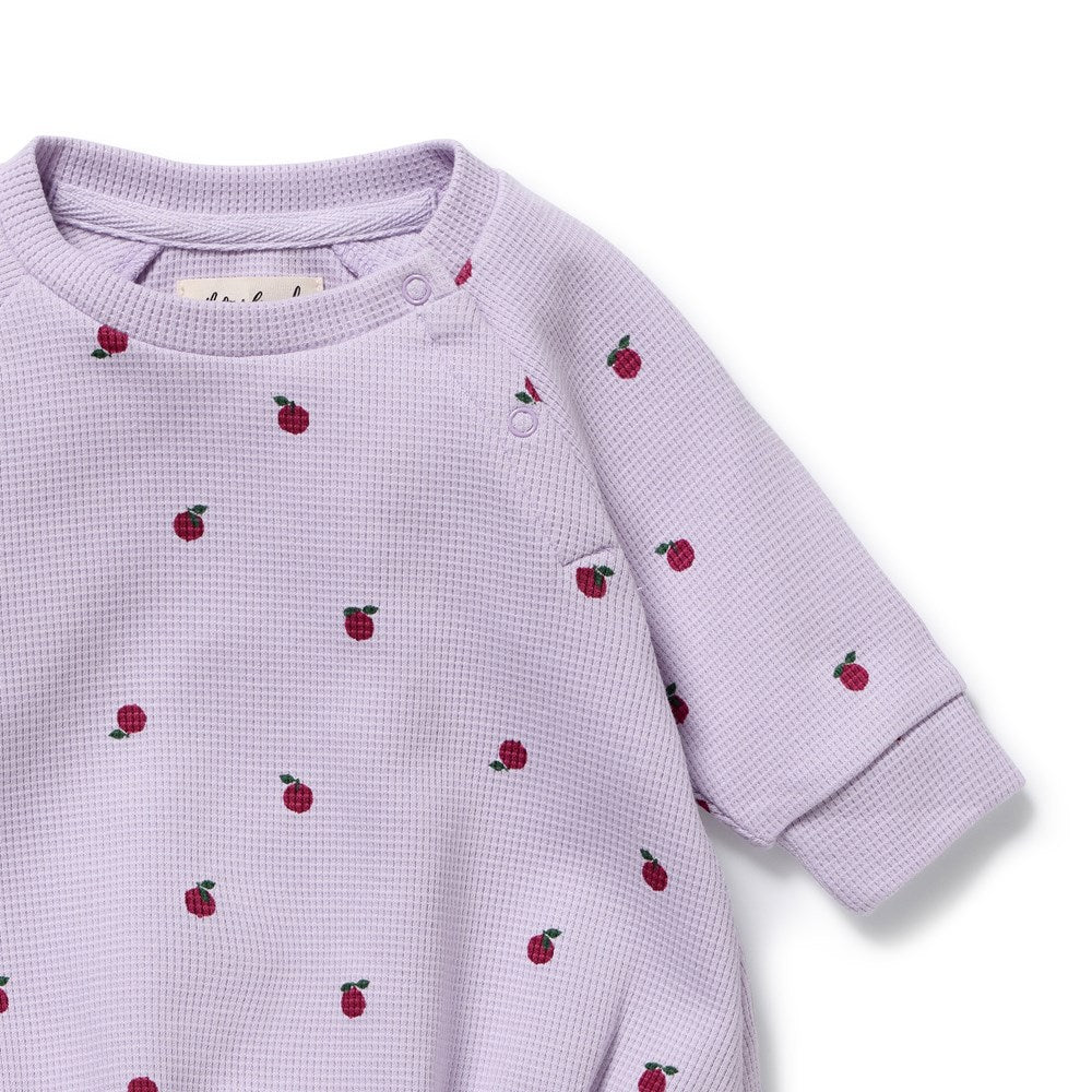 Berry Plums Organic Waffle Bodysuit