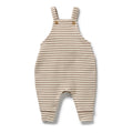 Nutmeg Stripe Organic Waffle Overall