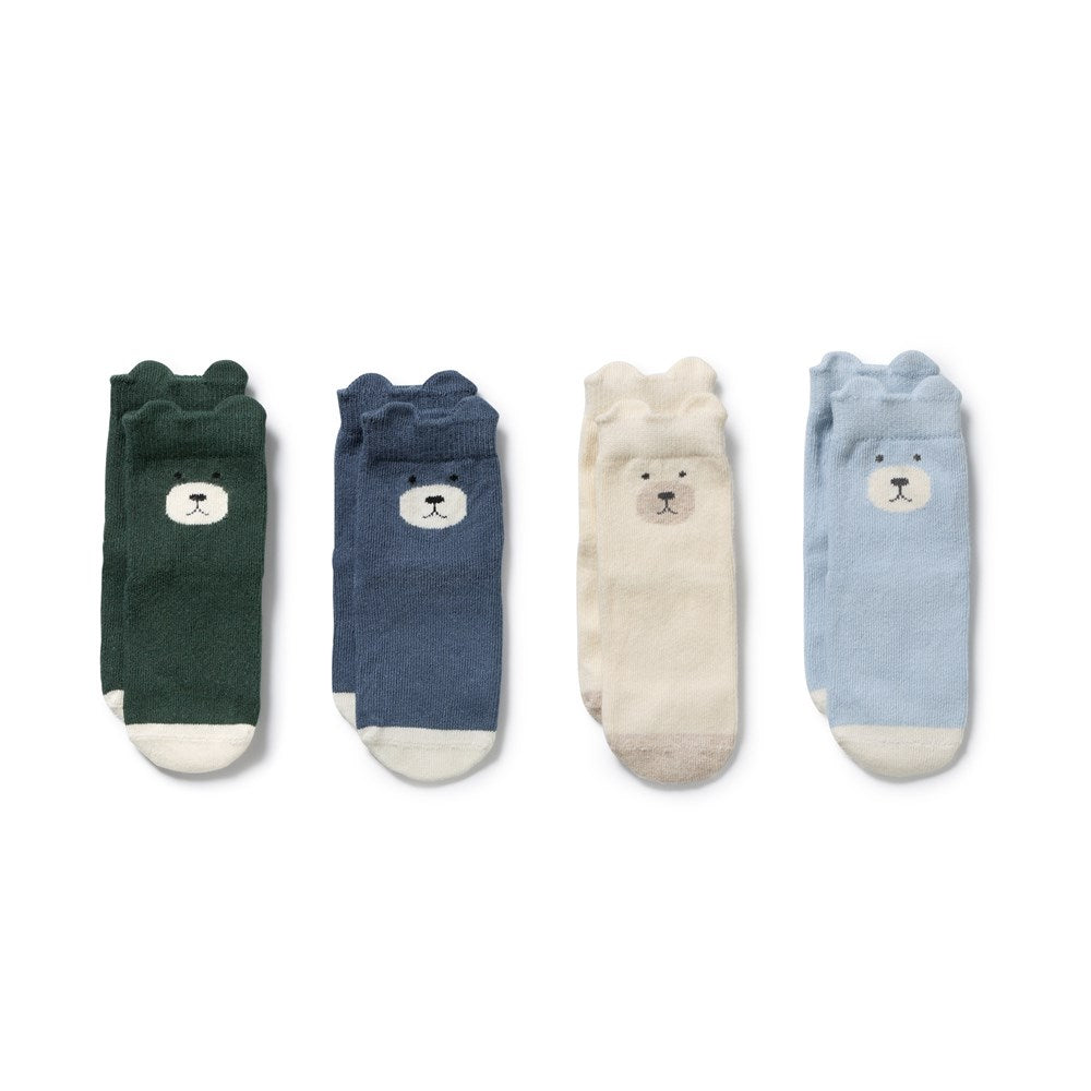 Boys Organic 4 Pack Baby Socks