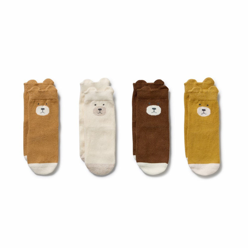 Unisex Organic 4 Pack Baby Socks