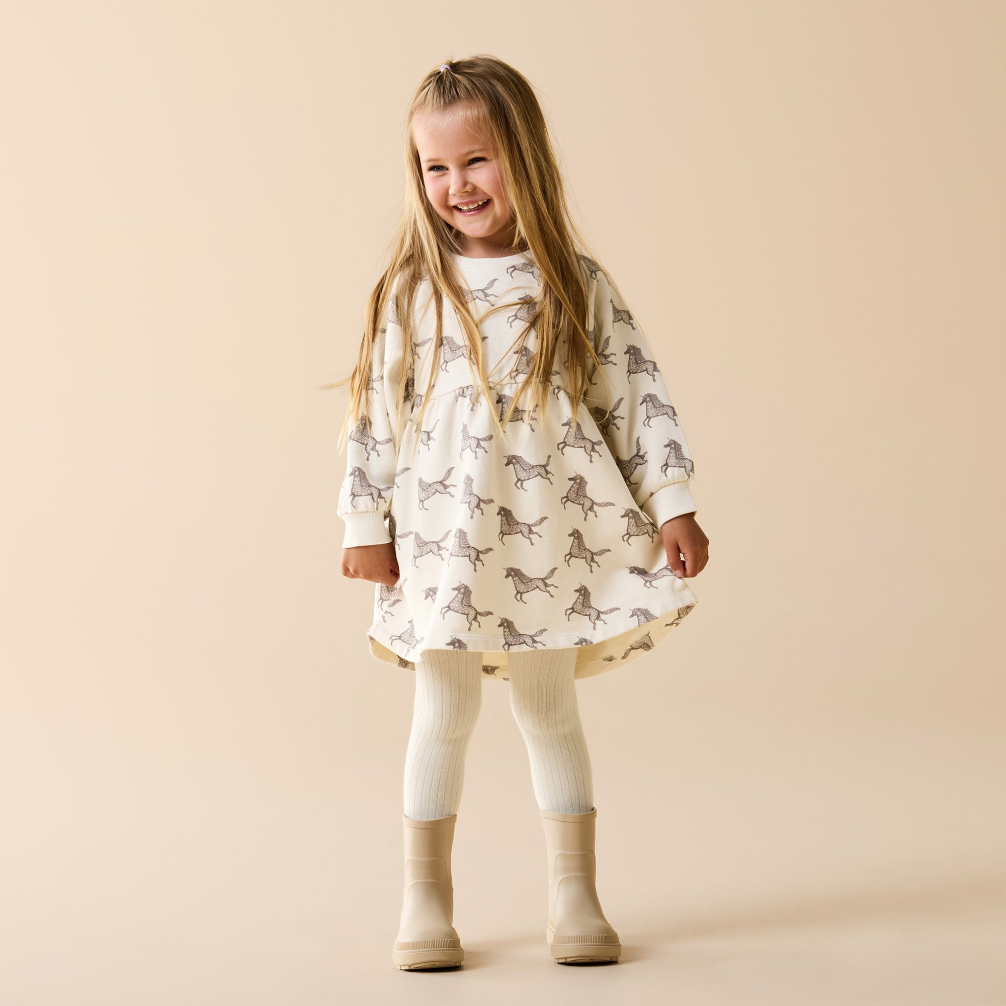 Buttermilk Organic Ribbed Tights