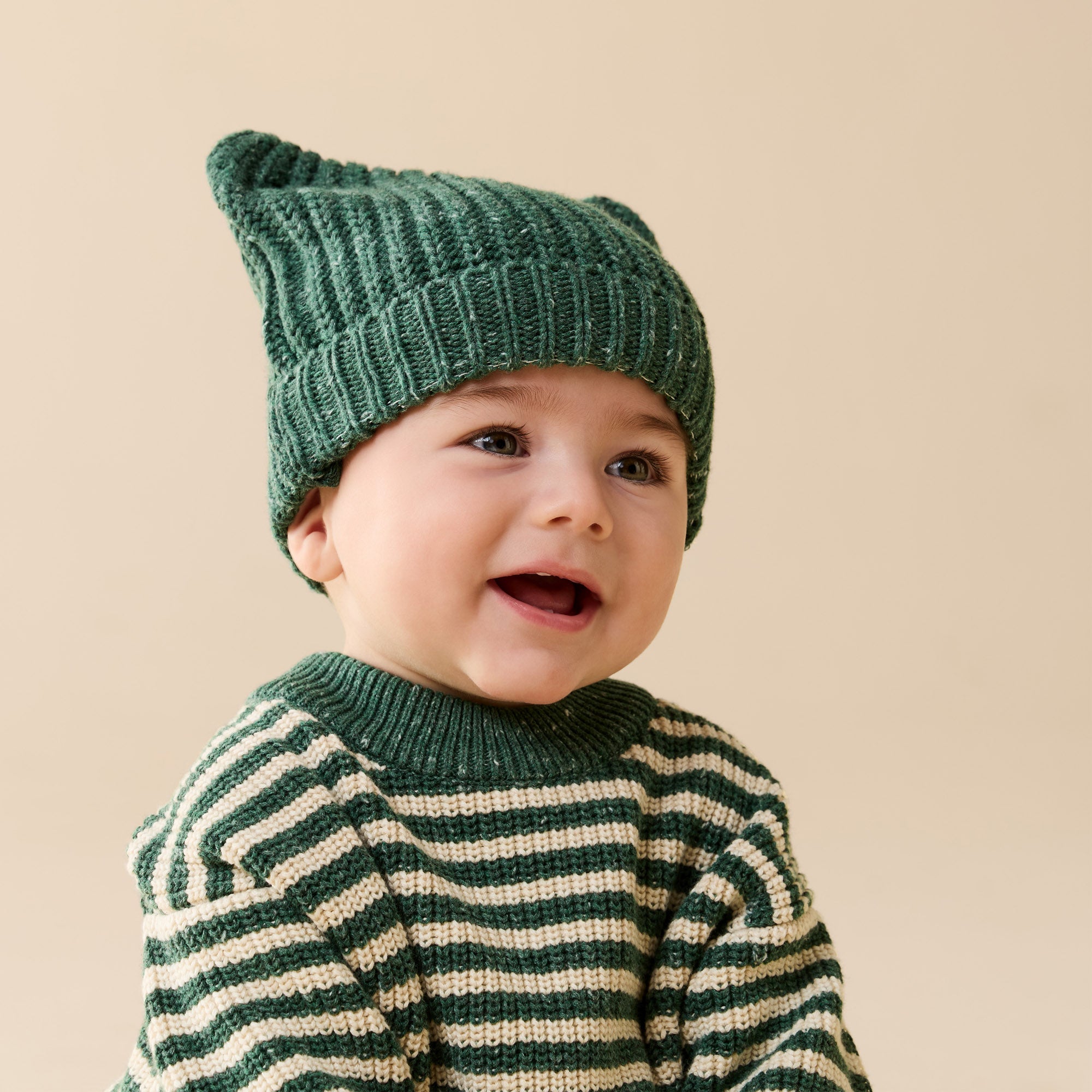 Clover Organic Knitted Bear Hat