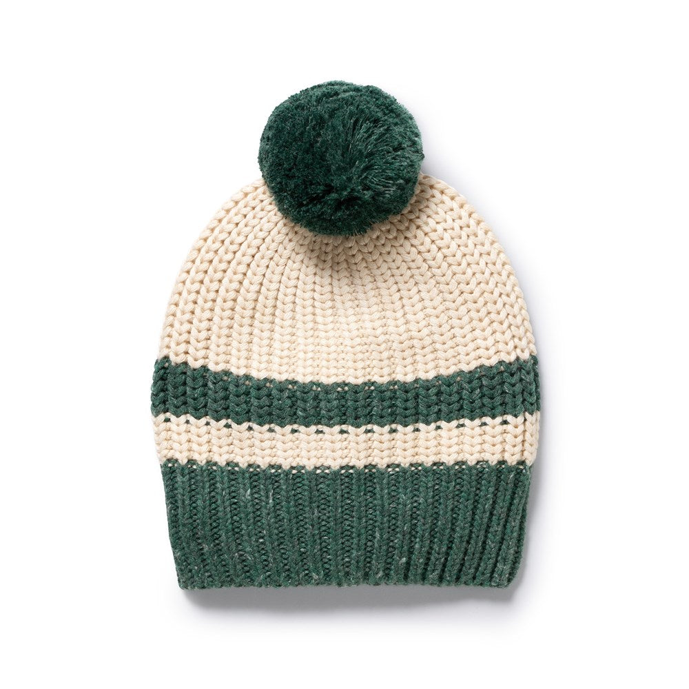 Clover Organic Knitted Stripe Hat