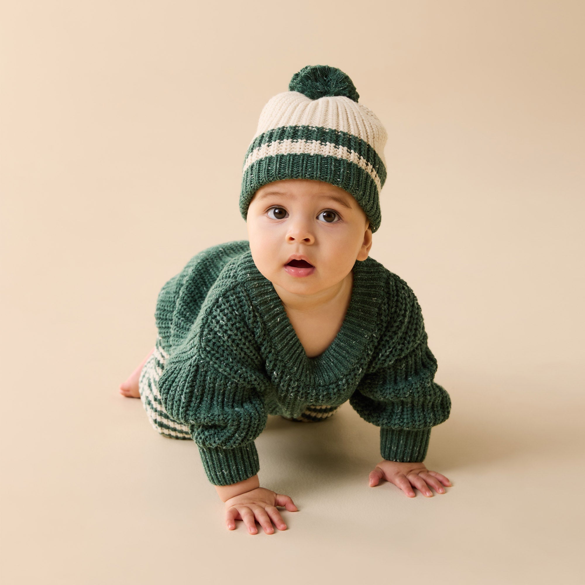 Clover Organic Knitted Stripe Hat