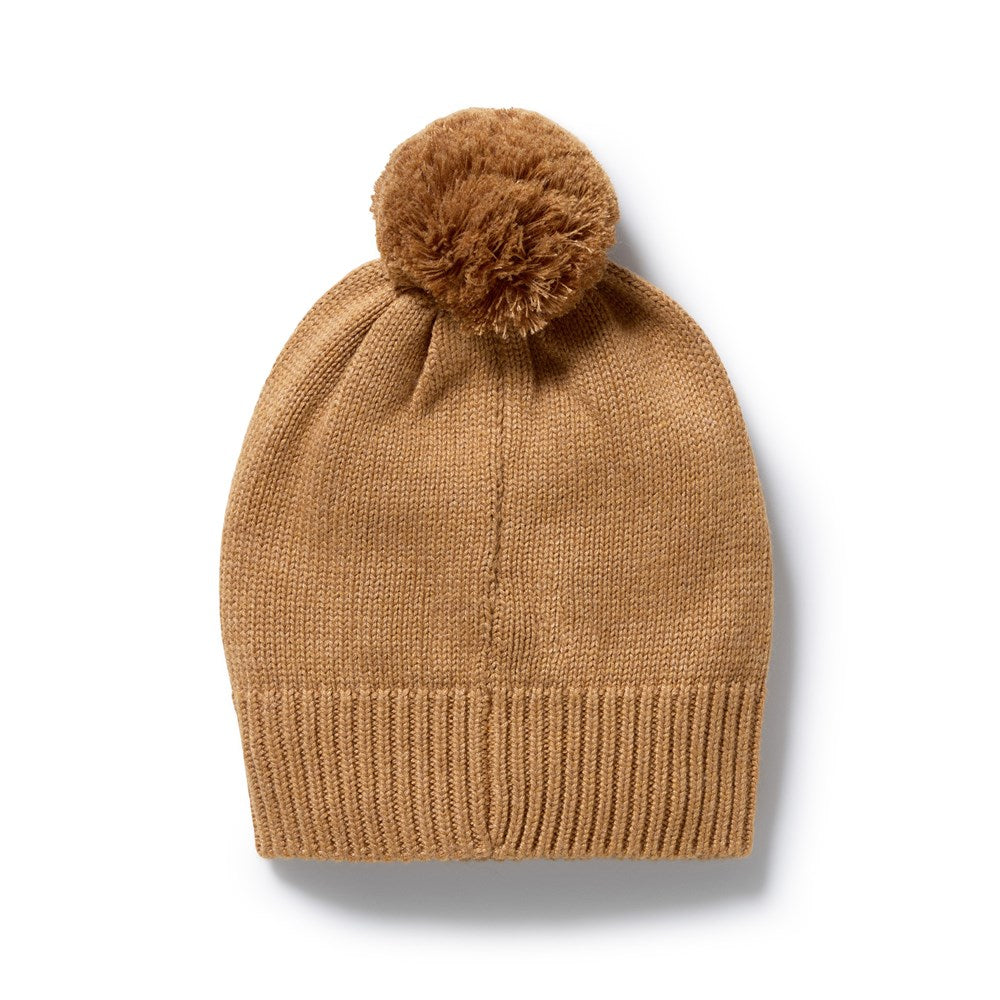 Autumn Organic Knitted Bauble Hat